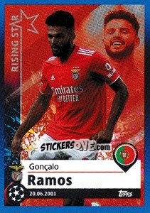 Sticker Gonzalo Ramos / Rising Star - UEFA Champions League 2021-2022 n. 398 - Topps