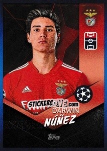 Sticker Darwin Núñez - UEFA Champions League 2021-2022 n. 407 - Topps