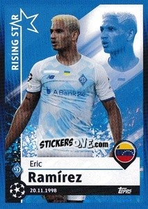 Sticker Eric Ramírez - Rising Star - UEFA Champions League 2021-2022 n. 416 - Topps