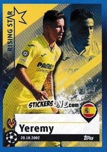 Sticker Yeremy - Rising Star - UEFA Champions League 2021-2022 - Topps