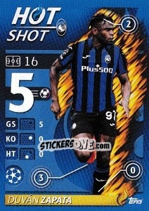 Figurina Duván Zapata - Hot Shot - UEFA Champions League 2021-2022 - Topps