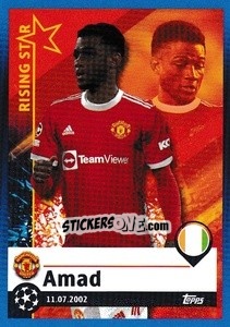 Sticker Amad - Rising Star - UEFA Champions League 2021-2022 n. 451 - Topps