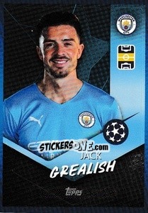 Sticker Jack Grealish - UEFA Champions League 2021-2022 n. 77 - Topps