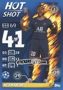 Sticker Neymar Jr - Hot Shot - UEFA Champions League 2021-2022 n. 87 - Topps