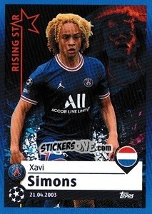 Figurina Xavi Simons - Rising Star - UEFA Champions League 2021-2022 - Topps