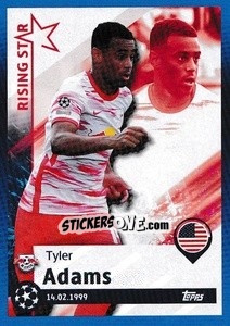 Sticker Tyler Adams - Rising Star - UEFA Champions League 2021-2022 n. 110 - Topps
