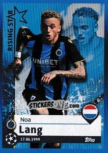 Sticker Noa Lang - Rising Star - UEFA Champions League 2021-2022 n. 127 - Topps