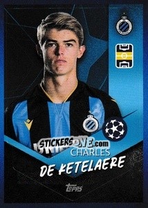 Sticker Charles De Ketelaere - UEFA Champions League 2021-2022 n. 136 - Topps