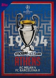 Sticker 1994 Final Athens: AC Milan 4-0 FC Barcelona - UEFA Champions League 2021-2022 n. 6 - Topps