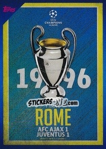 Cromo 1996 Final Rome: AFC Ajax 1-1 Juventus - UEFA Champions League 2021-2022 - Topps
