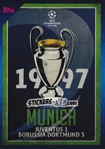 Sticker 1997 Final Munich: Borussia Dortmund 3-1 Juventus
