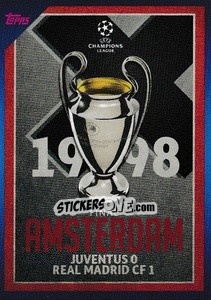 Sticker 1998 Final Amsterdam: Juventus 0-1 Real Madrid C.F. - UEFA Champions League 2021-2022 n. 10 - Topps