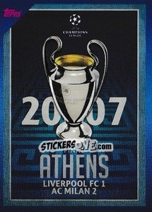 Sticker 2007 Final Athens: AC Milan 2-1 Liverpool FC - UEFA Champions League 2021-2022 n. 19 - Topps