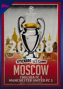 Sticker 2008 Final Moscow: Chelsea FC 1-1 Manchester United FC