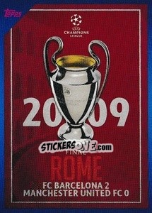 Sticker 2009 Final Rome: FC Barcelona 2-0 Manchester United - UEFA Champions League 2021-2022 n. 21 - Topps