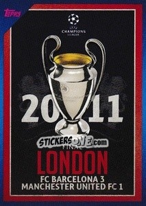 Sticker 2011 Final London: FC Barcelona 3-1 Manchester United - UEFA Champions League 2021-2022 n. 23 - Topps
