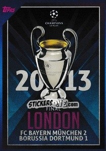 Sticker 2013 Final London: Borussia Dortmund 1-2 FC Bayern München - UEFA Champions League 2021-2022 n. 25 - Topps