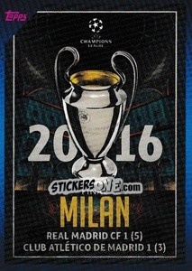 Sticker 2016 Final Milan: Real Madrid C.F. 1(5)-1(3) Atlético de Madrid - UEFA Champions League 2021-2022 n. 28 - Topps