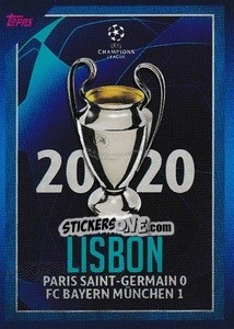 Sticker 2020 Final Lisbon: Paris Saint-Germain 0-1 FC Bayern München - UEFA Champions League 2021-2022 n. 32 - Topps