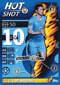 Sticker Kevin De Bruyne - Hot Shot - UEFA Champions League 2021-2022 n. 69 - Topps