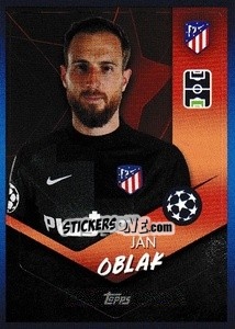 Sticker Jan Oblak - UEFA Champions League 2021-2022 n. 142 - Topps