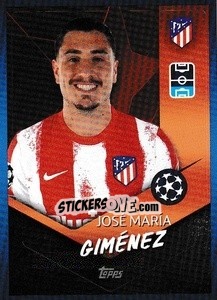 Sticker José María Giménez - UEFA Champions League 2021-2022 - Topps
