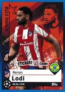 Sticker Renan Lodi - Rising Star - UEFA Champions League 2021-2022 - Topps