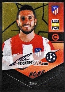 Sticker Koke - Captain - UEFA Champions League 2021-2022 n. 151 - Topps