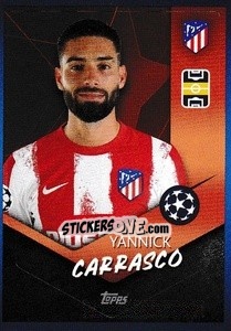 Sticker Yannick Carrasco - UEFA Champions League 2021-2022 n. 152 - Topps