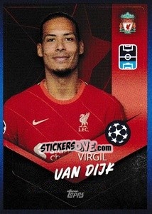 Sticker Virgil van Dijk - UEFA Champions League 2021-2022 n. 163 - Topps