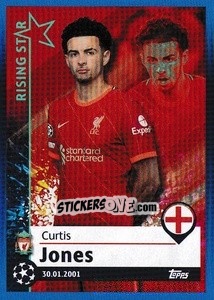 Sticker Curtis Jones - Rising Star - UEFA Champions League 2021-2022 n. 164 - Topps