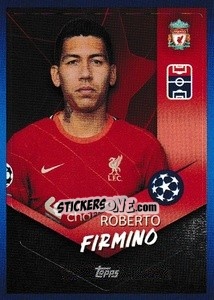 Sticker Roberto Firmino - UEFA Champions League 2021-2022 n. 174 - Topps