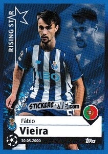 Sticker Fábio Vieira - Rising Star - UEFA Champions League 2021-2022 n. 181 - Topps