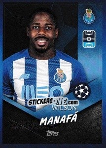 Sticker Wilson Manafá - UEFA Champions League 2021-2022 n. 182 - Topps