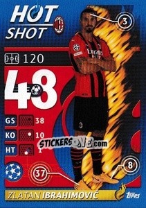 Sticker Zlatan Ibrahimovic - Hot Shot - UEFA Champions League 2021-2022 n. 195 - Topps