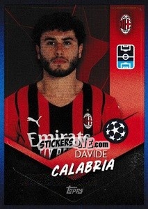 Sticker Davide Calabria - UEFA Champions League 2021-2022 - Topps