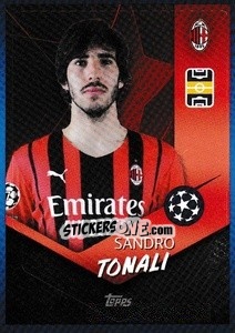 Sticker Sandro Tonali - UEFA Champions League 2021-2022 - Topps