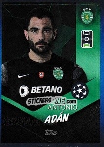Sticker Antonio Adán - UEFA Champions League 2021-2022 - Topps