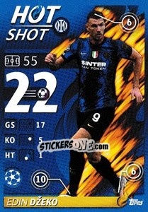 Sticker Edin Džeko - Hot Shot - UEFA Champions League 2021-2022 - Topps