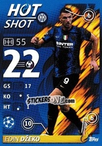 Cromo Edin Džeko - Hot Shot - UEFA Champions League 2021-2022 - Topps