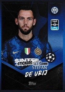 Sticker Stefan de Vrij - UEFA Champions League 2021-2022 n. 288 - Topps