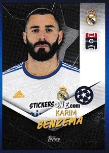 Sticker Karim Benzema - UEFA Champions League 2021-2022 n. 317 - Topps