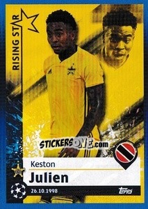 Sticker Keston Julien - Rising Star - UEFA Champions League 2021-2022 n. 344 - Topps