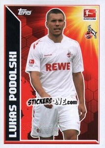 Sticker Lukas Podolski - Star Spieler - German Football Bundesliga 2011-2012 - Topps