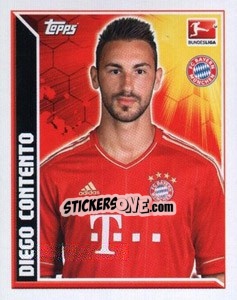 Sticker Diego Contento - German Football Bundesliga 2011-2012 n. 300 - Topps