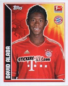 Sticker David Alaba - German Football Bundesliga 2011-2012 n. 303 - Topps