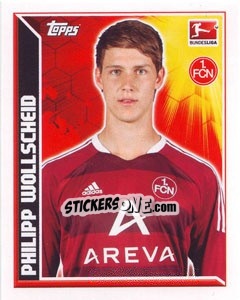 Cromo Philipp Wollscheid - German Football Bundesliga 2011-2012 - Topps