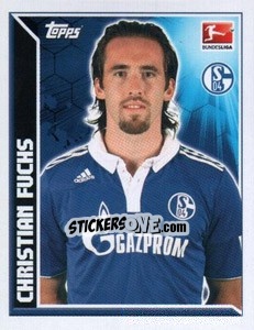 Sticker Christian Fuchs - German Football Bundesliga 2011-2012 n. 345 - Topps