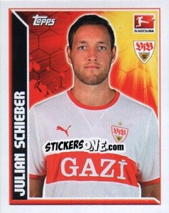 Sticker Julian Schieber - German Football Bundesliga 2011-2012 n. 376 - Topps
