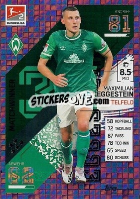 Cromo Maximilian Eggestein - German Fussball Bundesliga 2021-2022. Match Attax - Topps